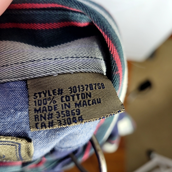 Mens Roper LS Plaid 100% Cotton Button Front Shirt Size Medium - Picture 11 of 13